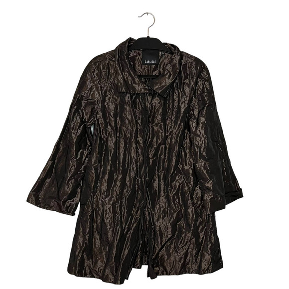 Carlisle Avant Garde METAL Blend Shiny Designer Utility Gorpcore Jacket - Size 8 - Picture 1 of 11